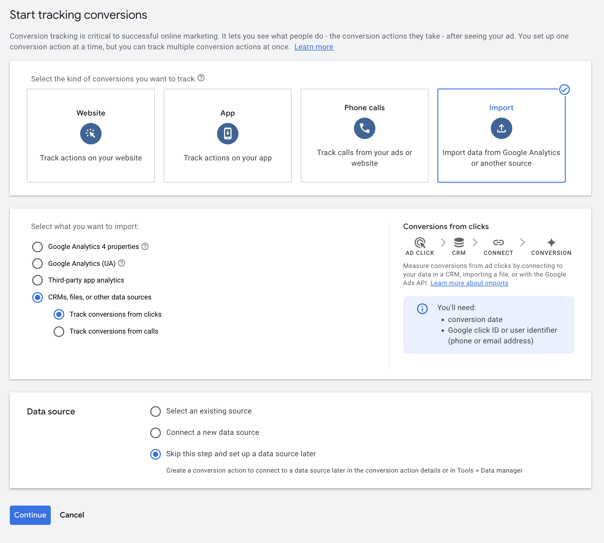 Screendump fra Google Ads