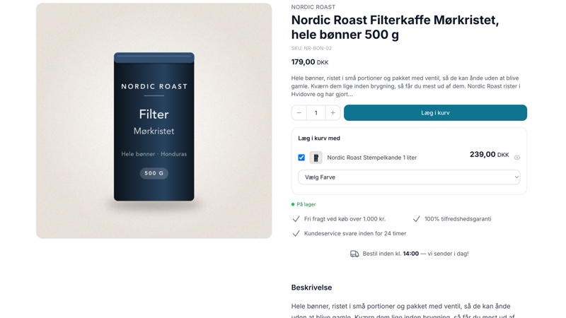 Tilkøb på produktsiden kan nu have varianter