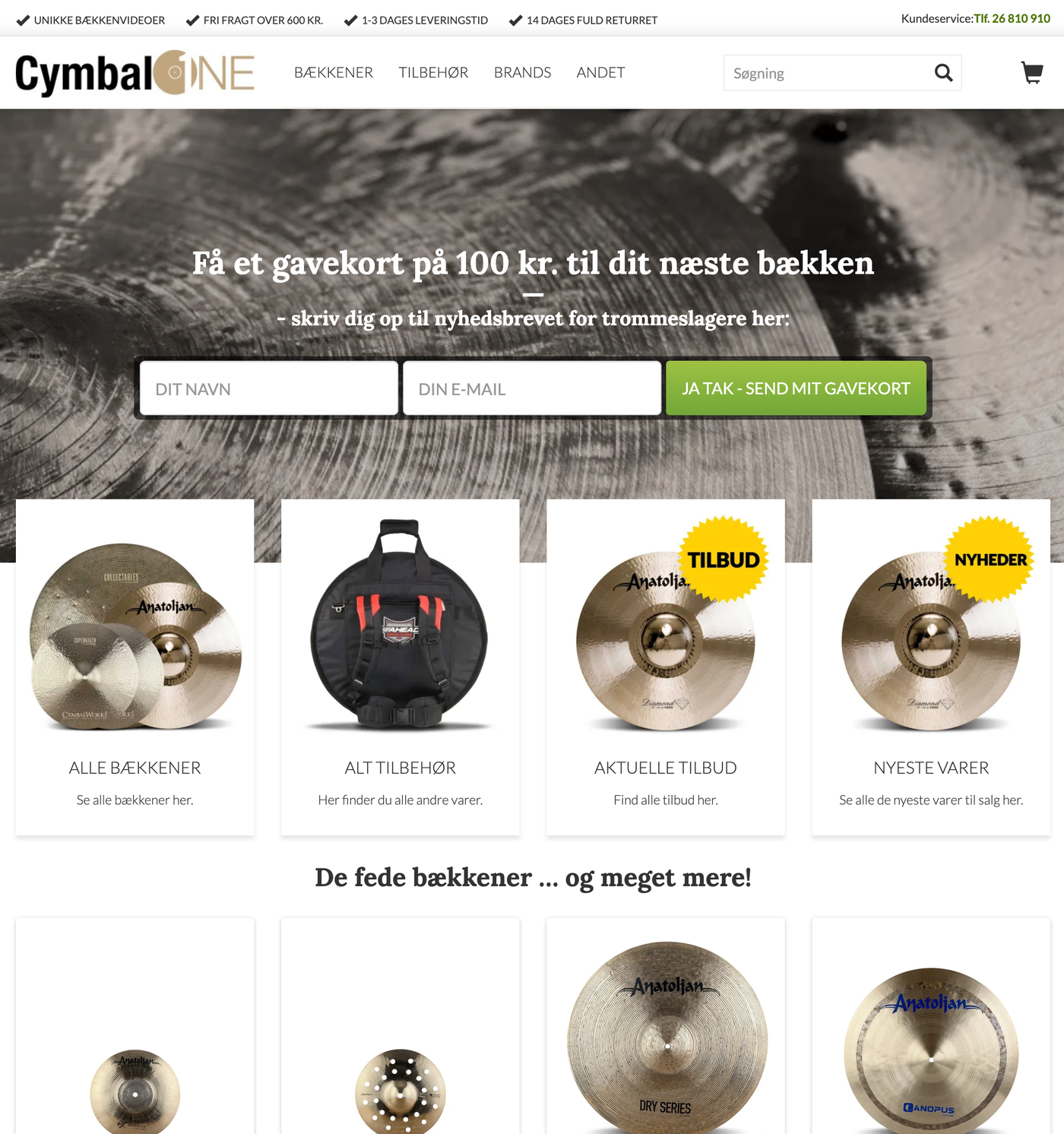 CymbalONE, håndlavede bækkener med video af hvert enkelt eksemplar